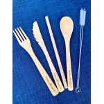 6-piece Bamboo-Craft Flatware Travel kit - Image 2
